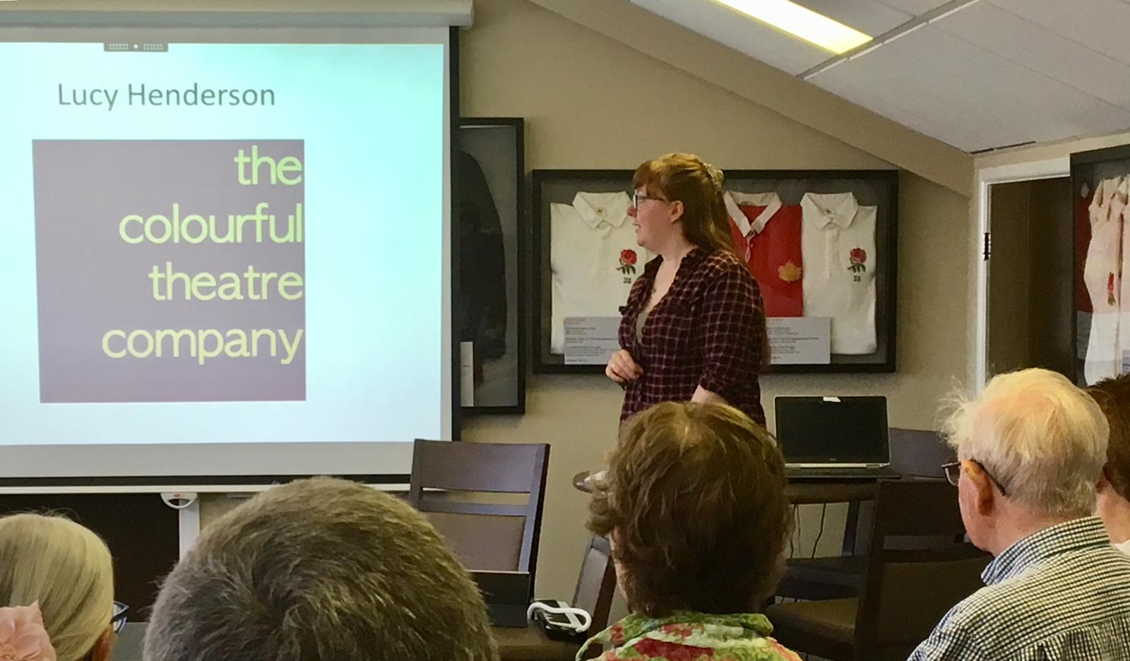 Lucy delivering a singing workshop for individuals with Parkinson's and their families