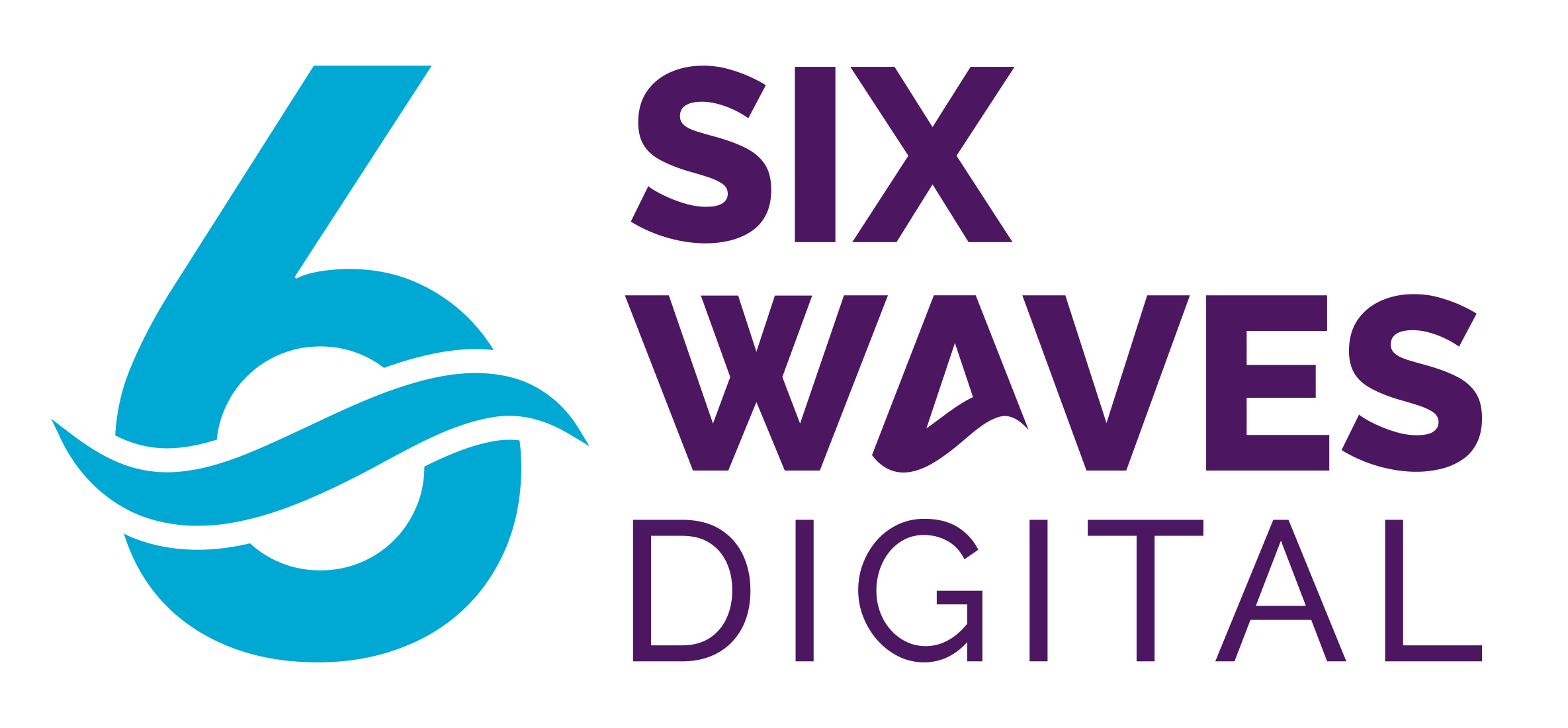 SIX WAVES DIGITAL Full colour logo